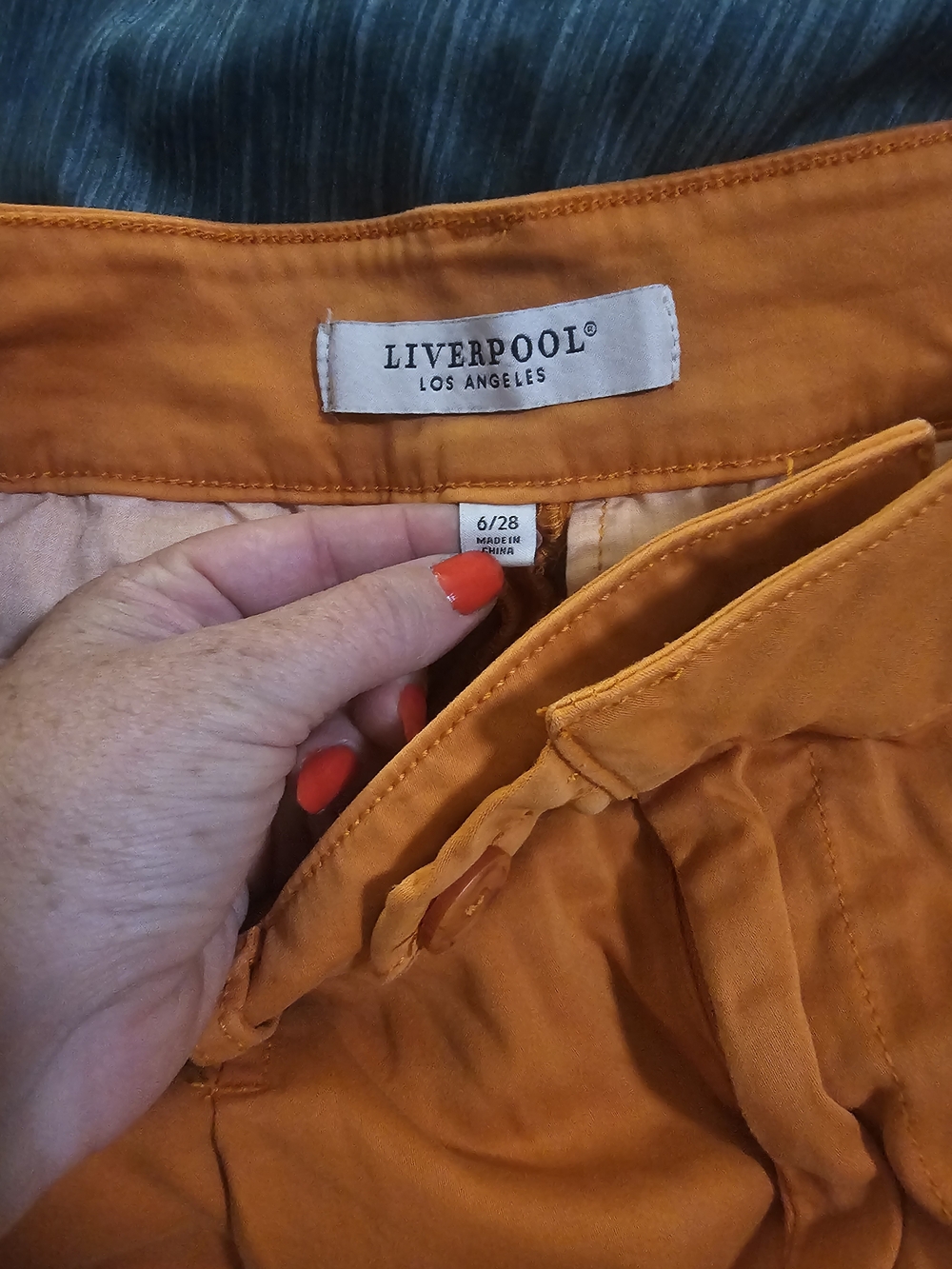 Liverpool Los Angeles Rust Orange Pants